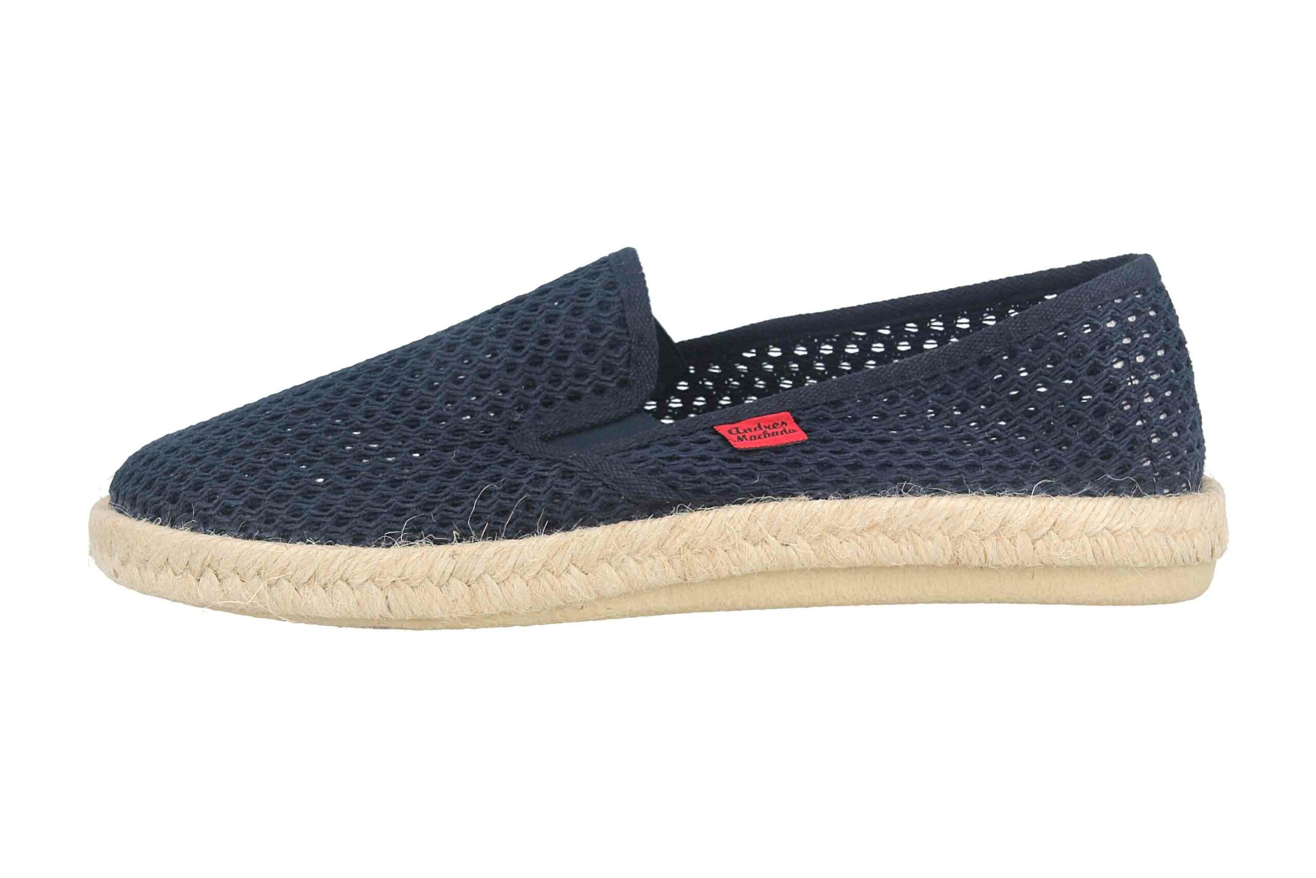 Andres Machado Slipper in Übergrößen Blau AM500 Rejilla Marino/ Herren große Herrenschuhe