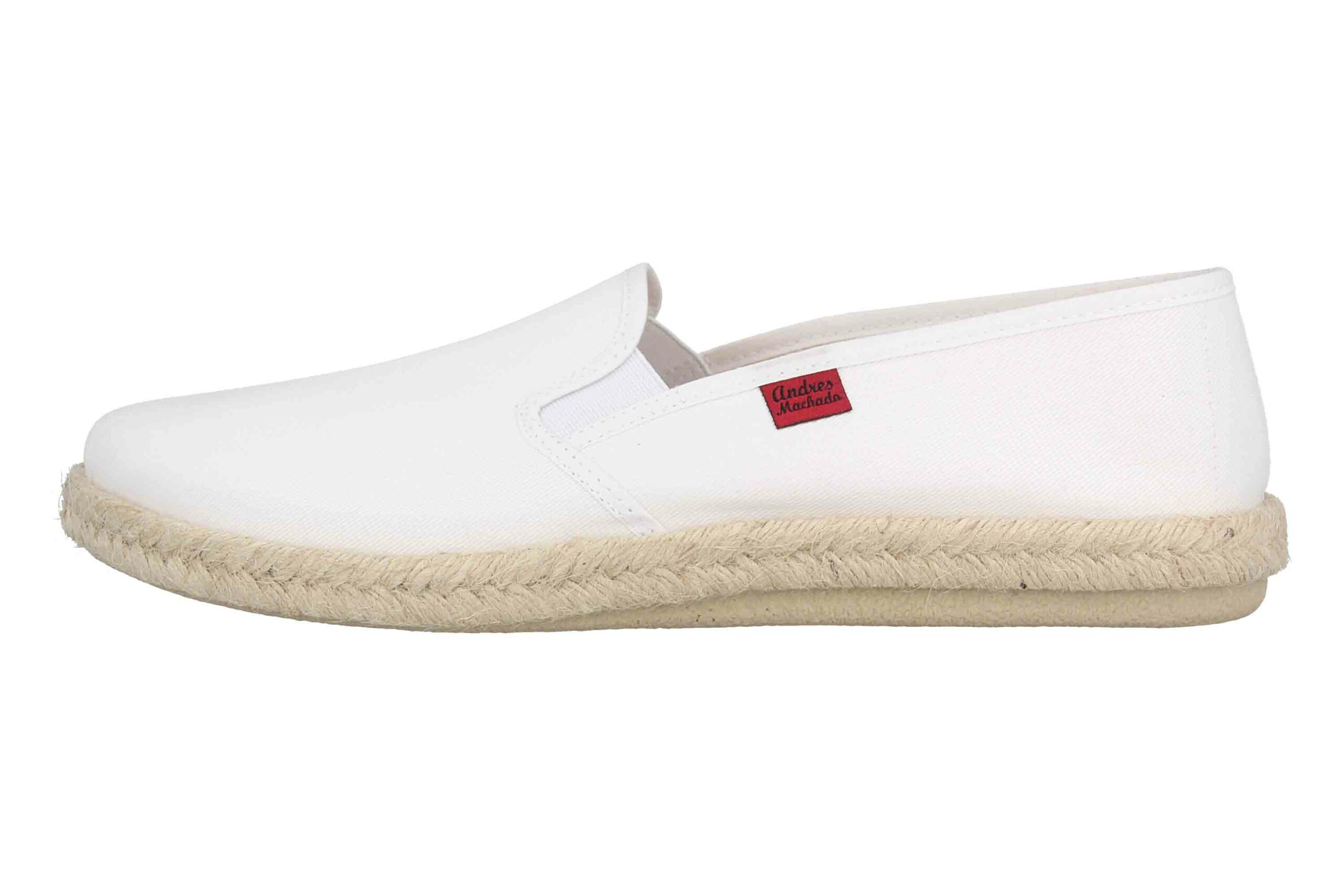 Andres Machado Slipper in Übergrößen Weiß AM500 Lona Blanco/ Herren große Herrenschuhe