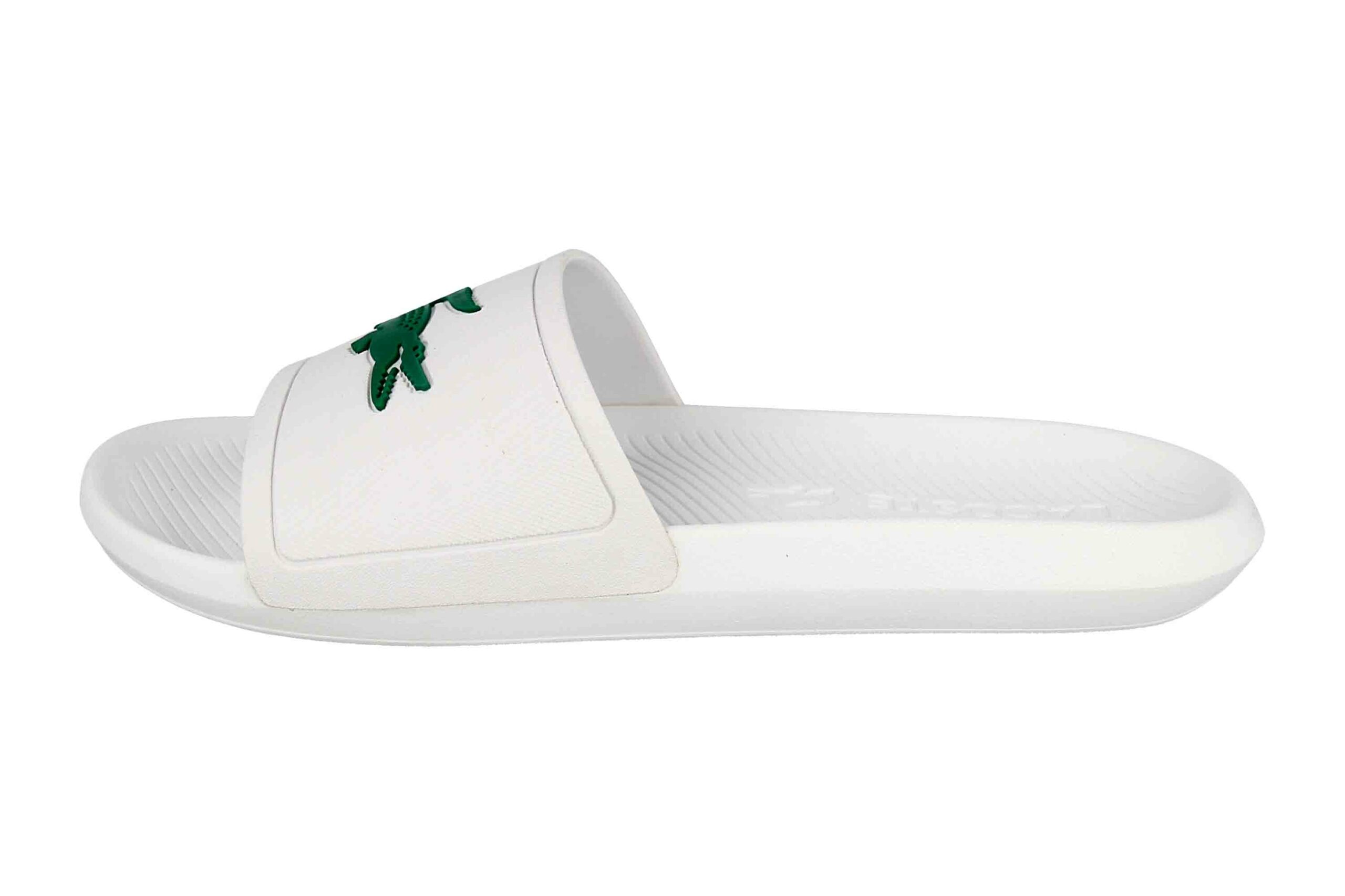 Lacoste CROCO SLIDE 119 Badesandalen in Übergrößen Weiß 37CMA0018082 große Herrenschuhe