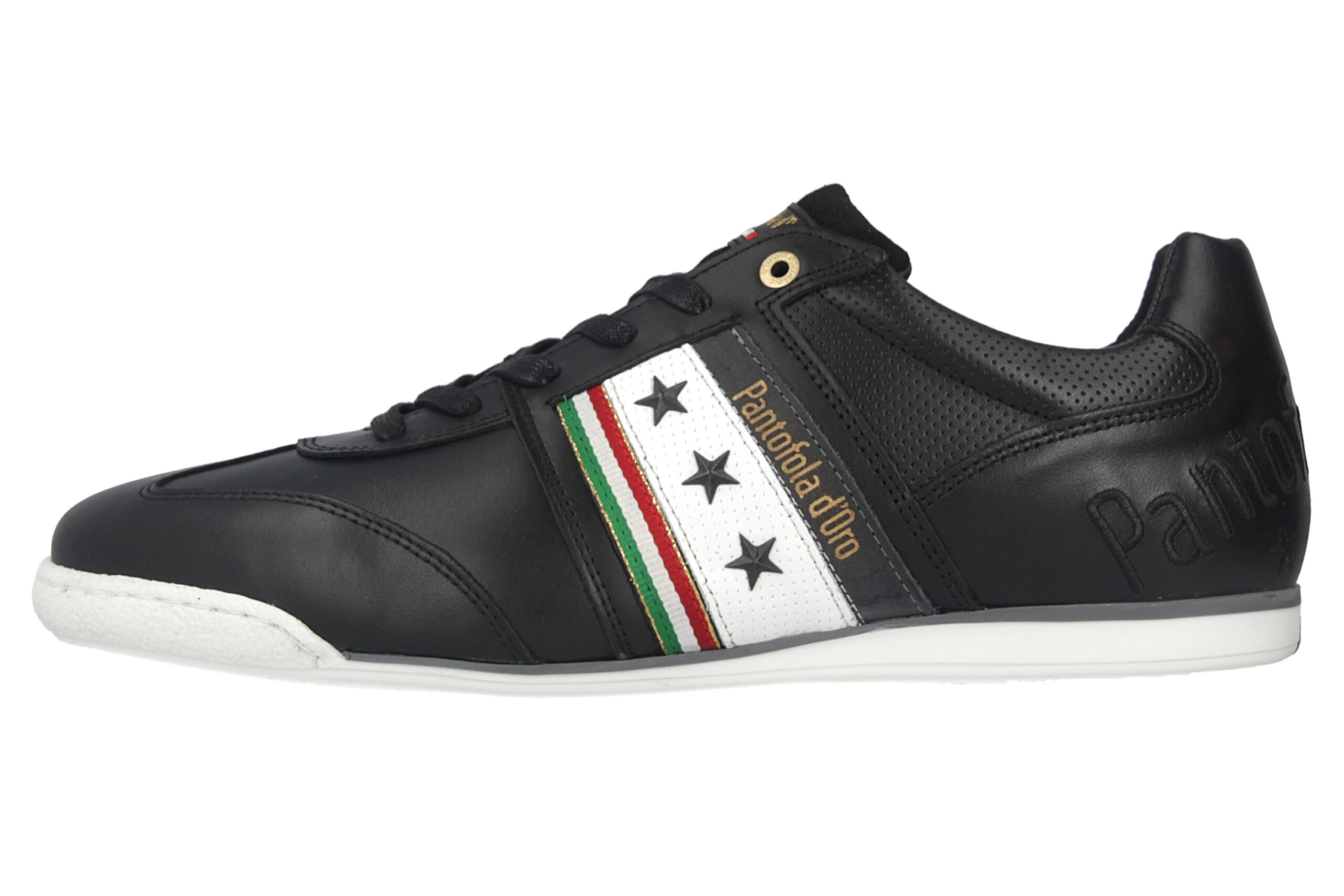 Pantofola d'Oro Imola Romagna Uomo Low Sneaker in Übergrößen Schwarz 10201040.25Y/10201068.25Y große Herrenschuhe