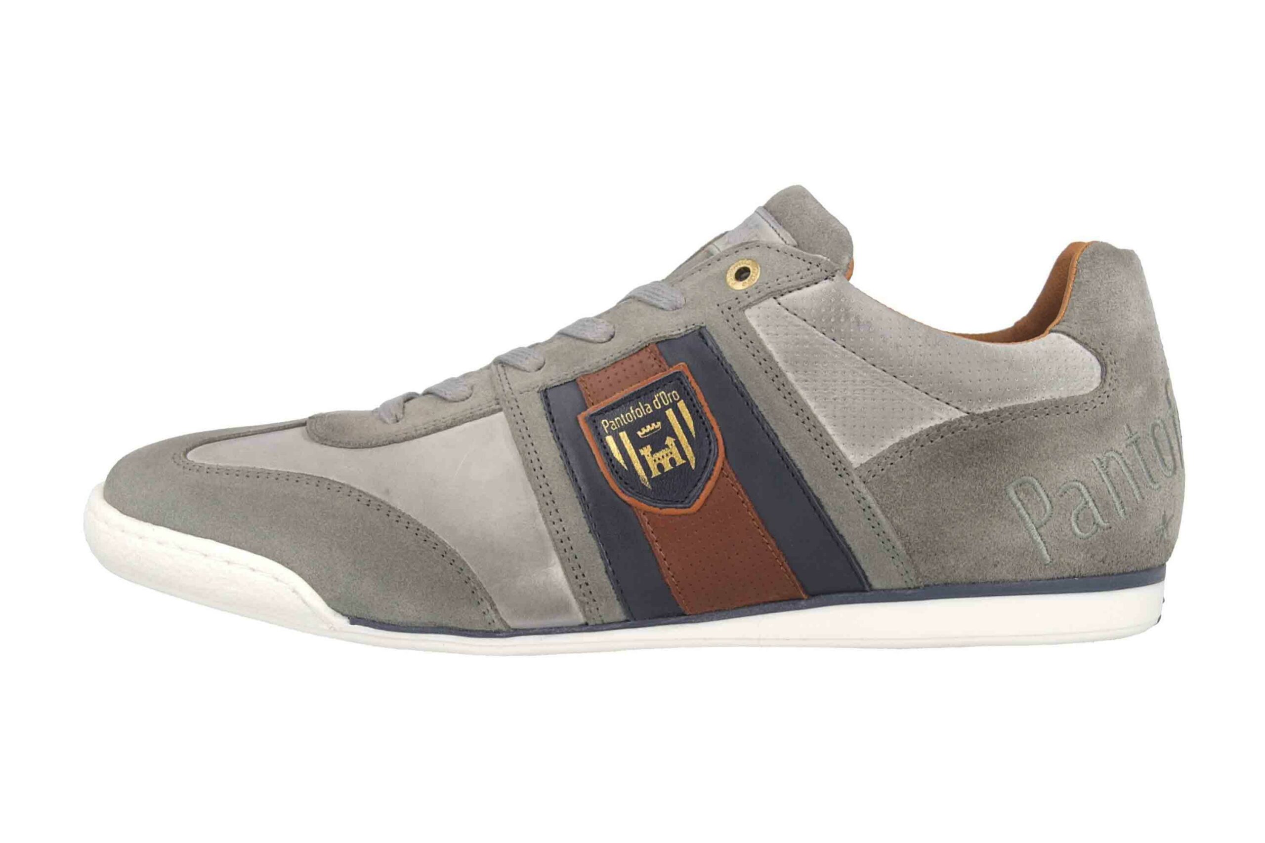 Pantofola d'Oro Imola Scudo Uomo Low Sneaker in Übergrößen Grau 10193040.3JW/10193084.3JW große Herrenschuhe