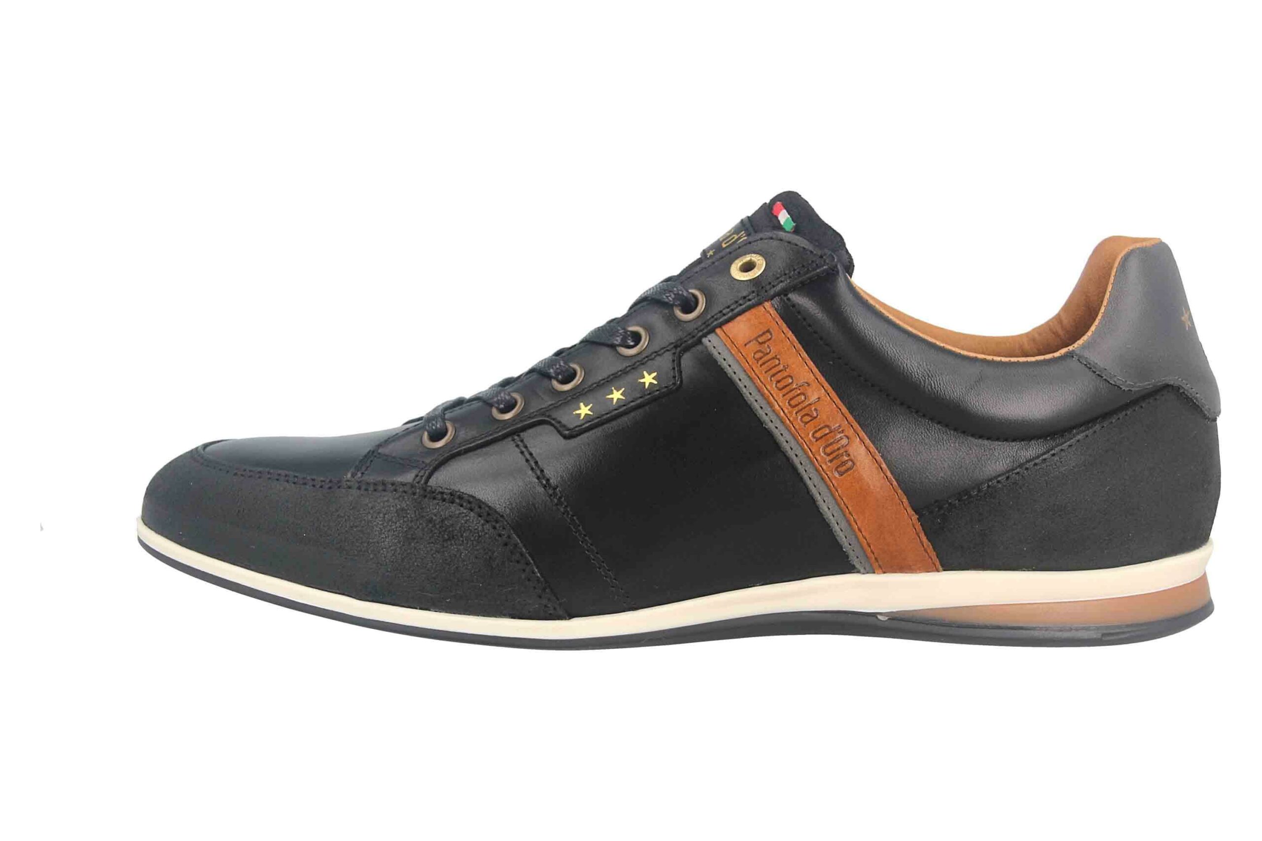 Pantofola d'Oro ROMA UOMO LOW XL Sneaker in Übergrößen Schwarz 10203034.25Y/10203074.25Y große Herrenschuhe
